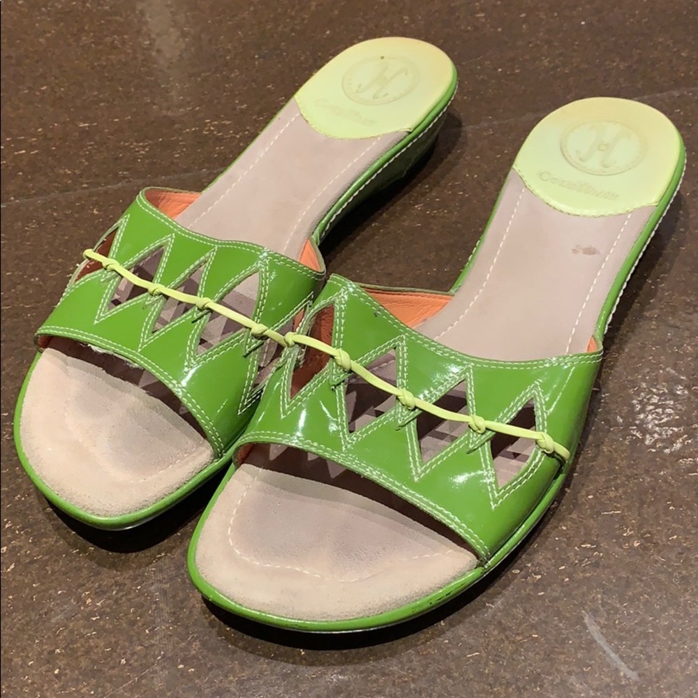 Cole Haan Air Mitzi Green Patent Leather Sandals